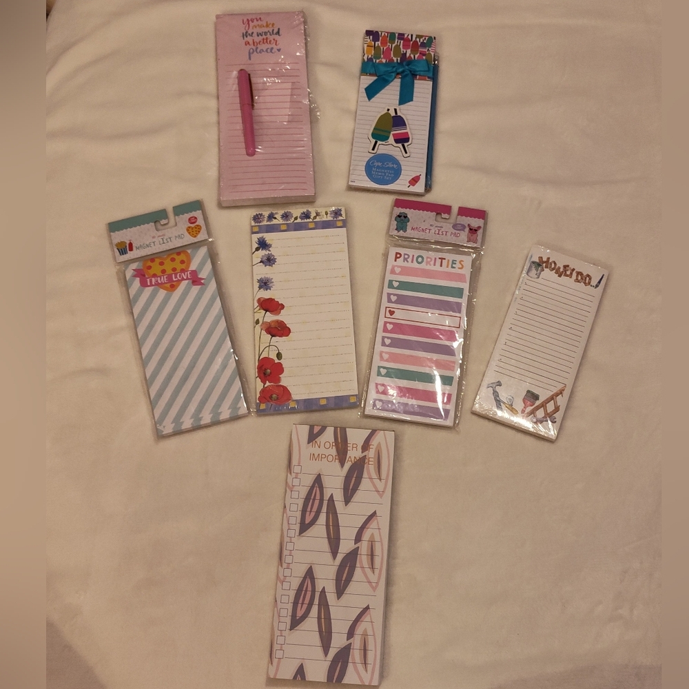 NEW! Bundle Of Magnetic Notepads (7)